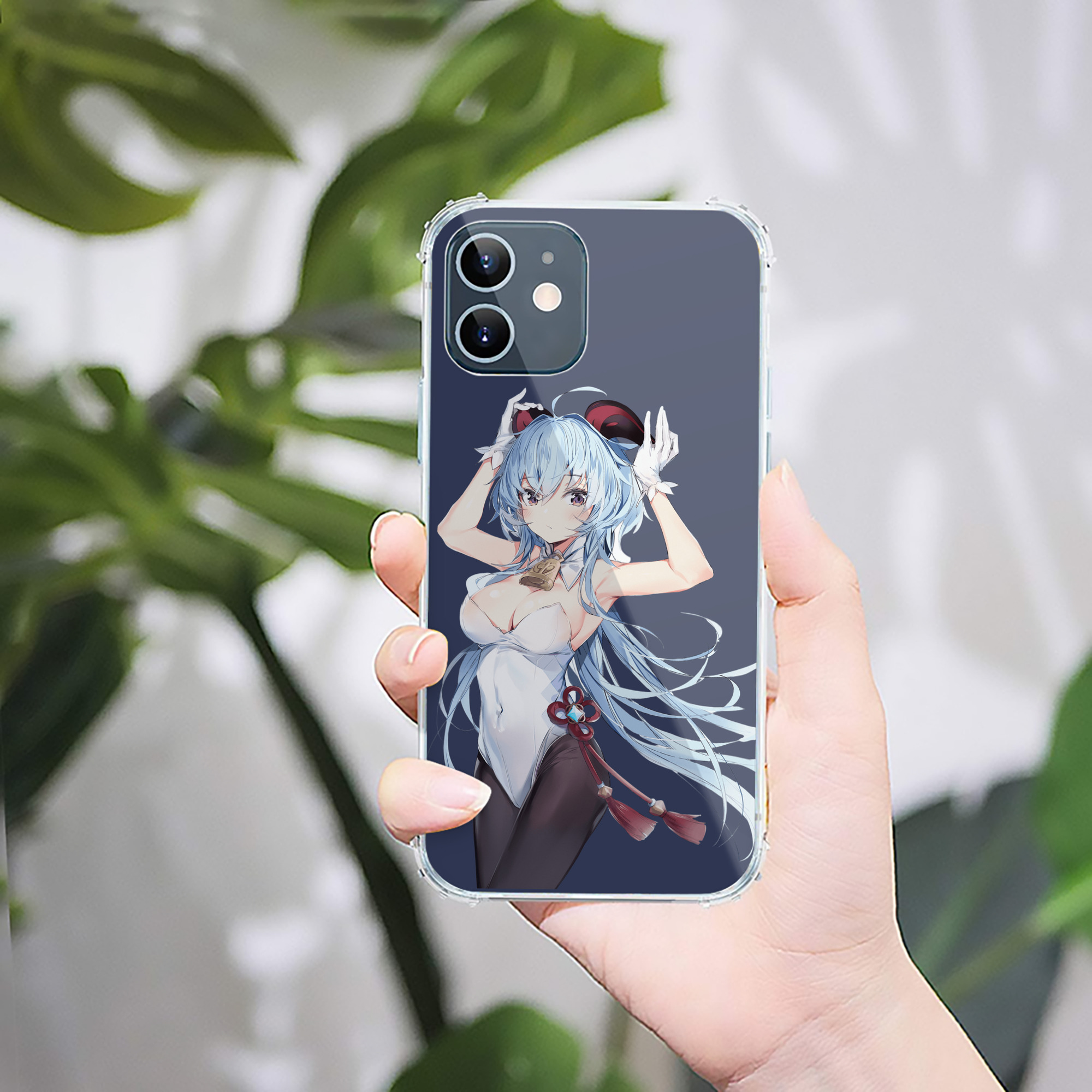 げんし神 甘雨 かんう genshin Ganyu 【iPhone 12シリーズ対応】透明スマホケース（クリアソフトケース）